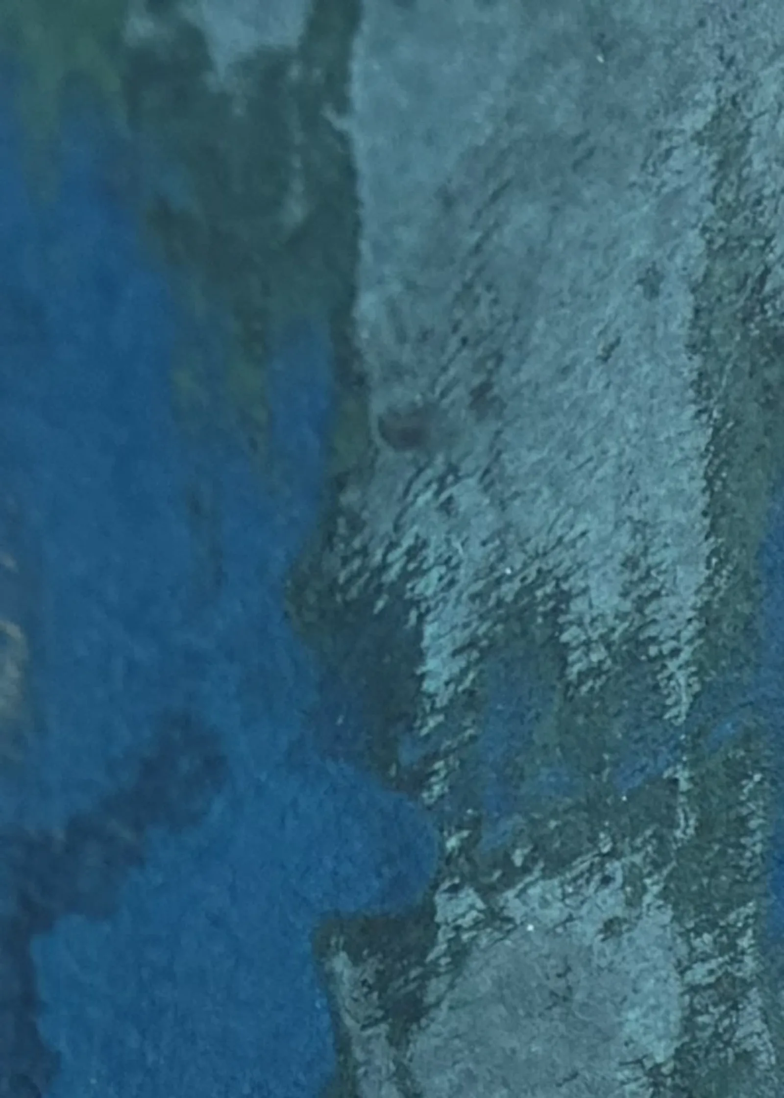 Detail van ondergrond tijdens inspectie